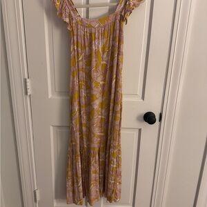 Knox Rose XS Yellow and Pink Floral Dress